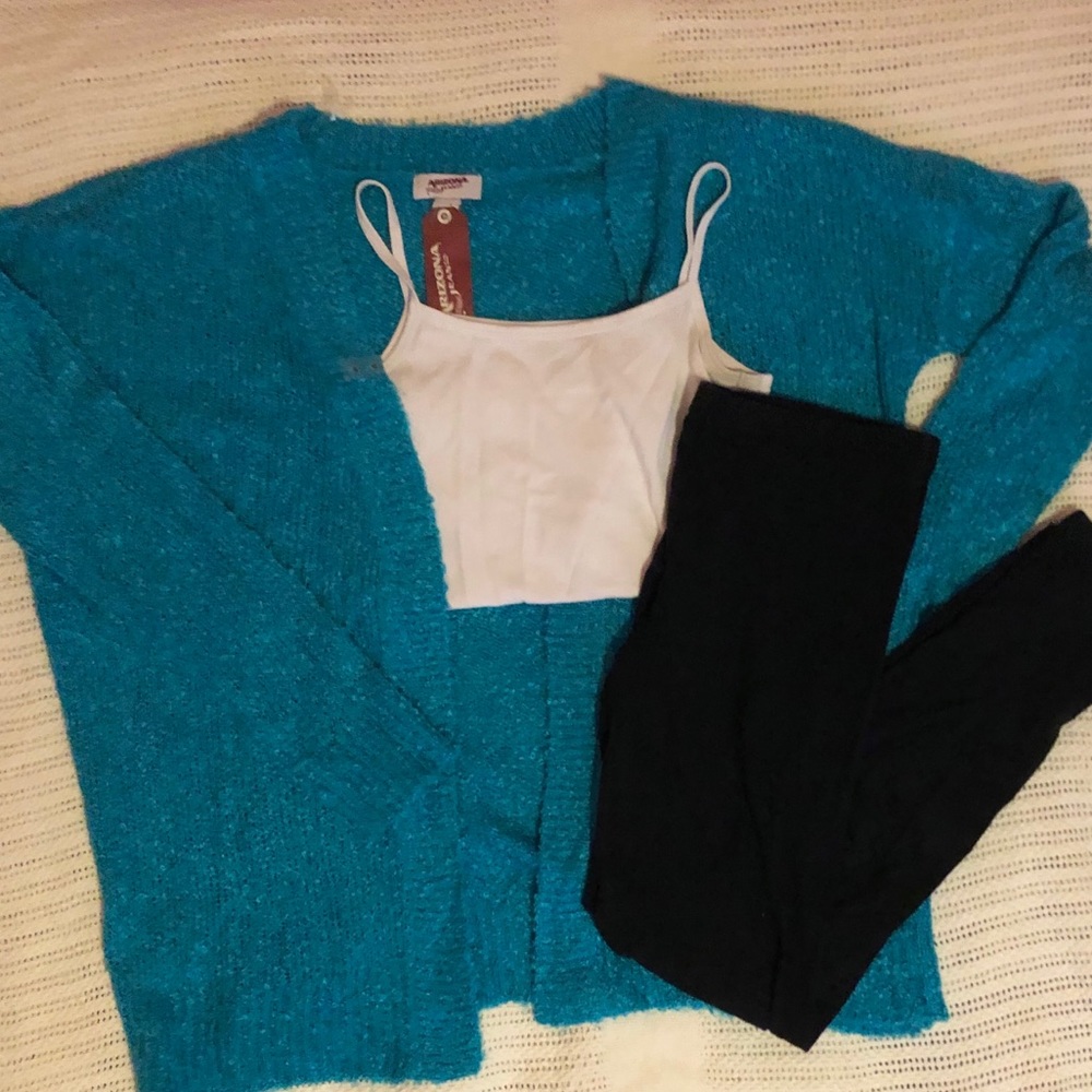 Arizona Fuzzy Blue Cardigan